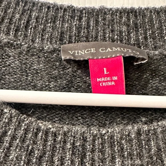 Cozy Gray Vince Camuto Knit Sweater - Picture 2 of 4